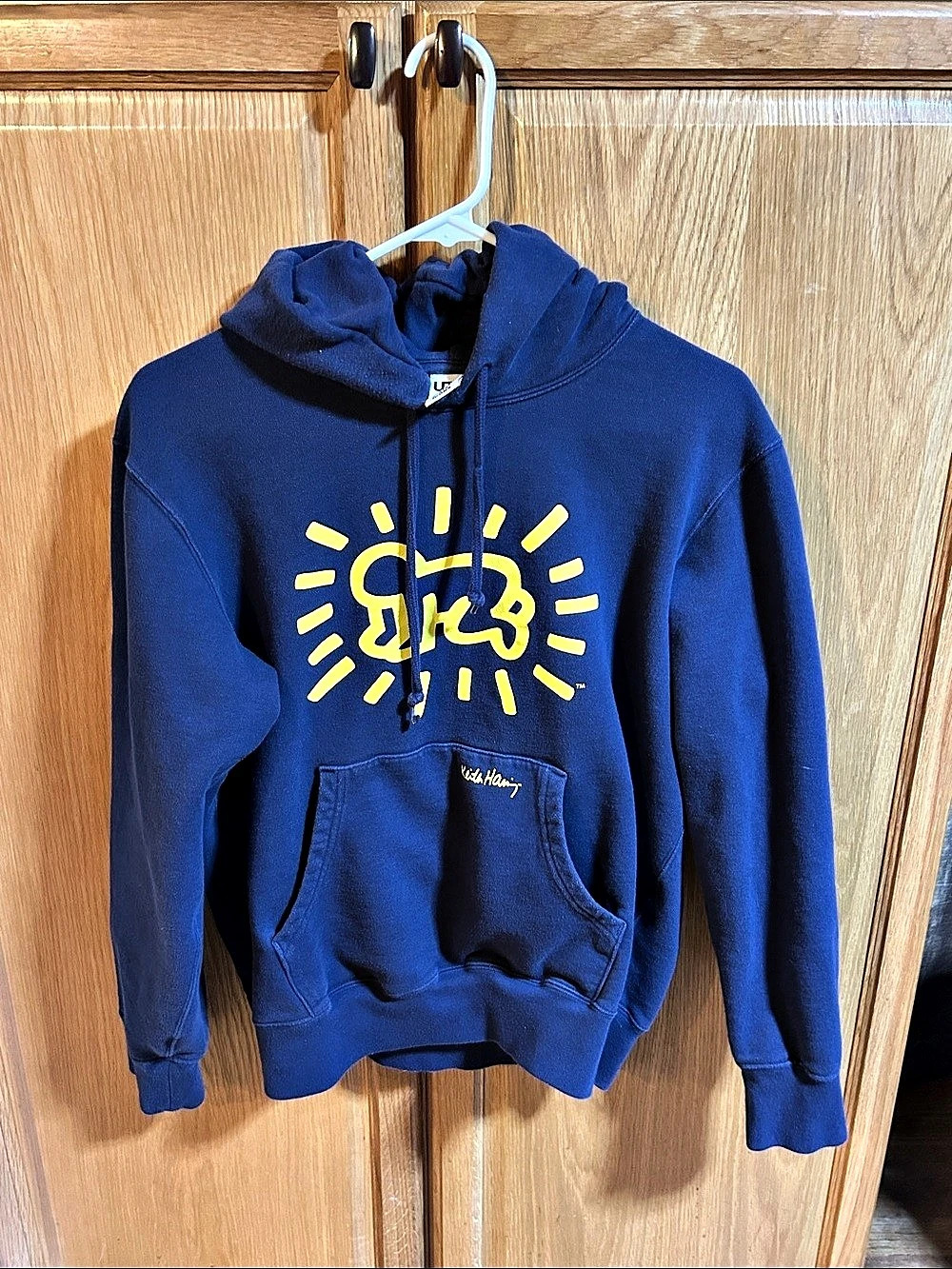 UT NYC Pop Icons Graphic Hoodie in Blue & Yellow Like New
